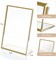6-Pack Gold Acrylic Sign Holders (5x7 Inch) - Slanted Back Table Frame with Elegant Gold Borders - Luxury Display Stand for Wedding Table Numbers, Restaurant Menus, Photos, and Retail Signage